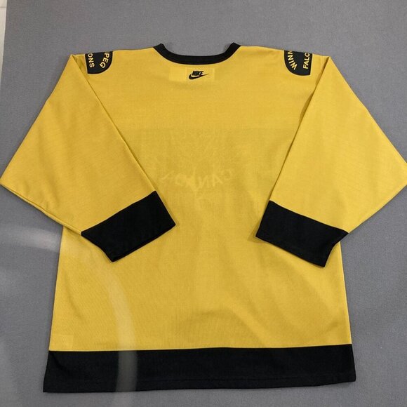 Vintage Team Canada Winnipeg Falcons Nike Hockey Jersey V-Series Gold NHL XL - Picture 10 of 16